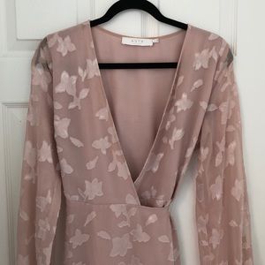 ASTR Blush Pink Wrap Dress
